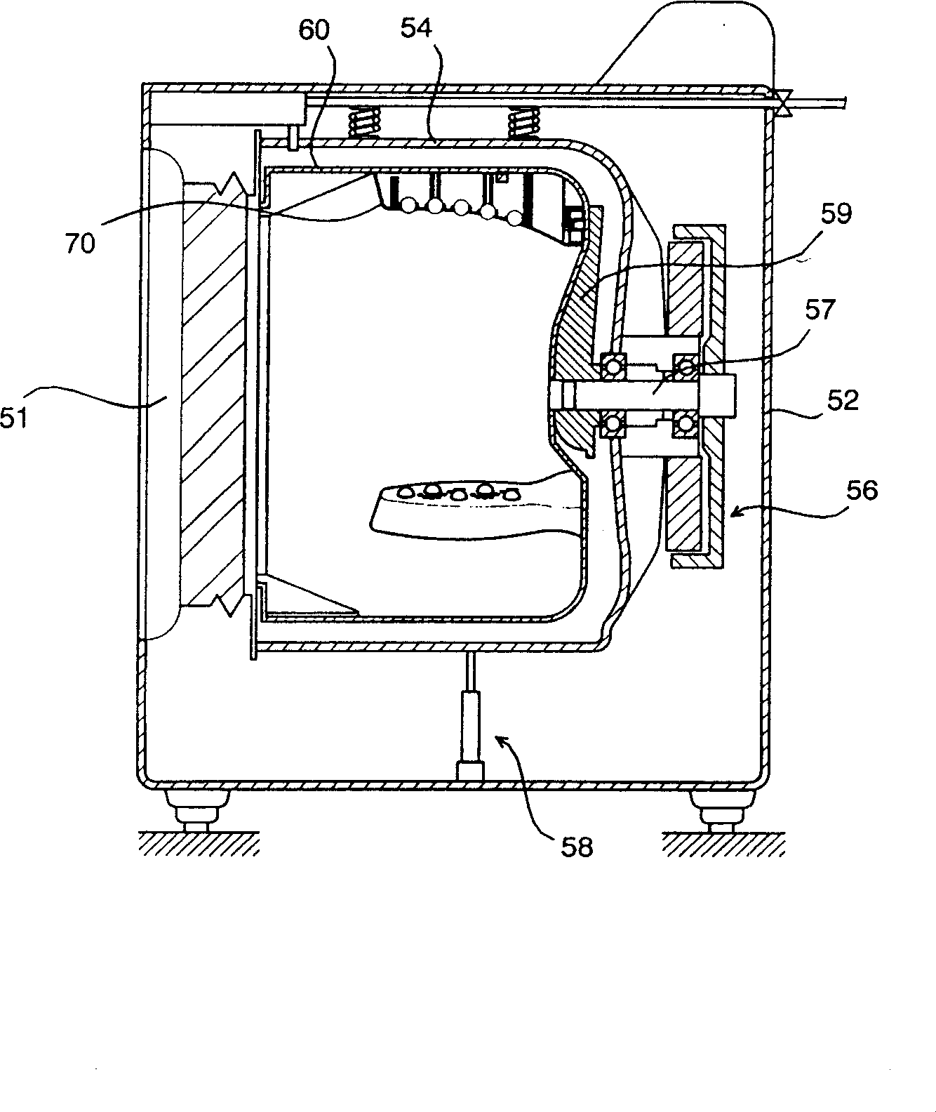 Round angle drum washing machine