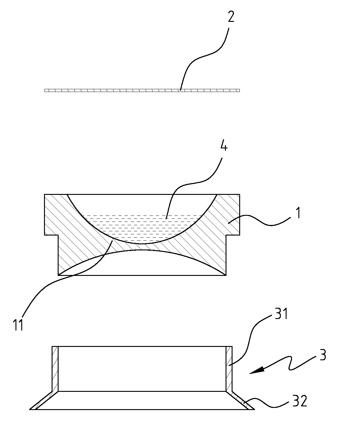 Liquid diagnostic contact lens