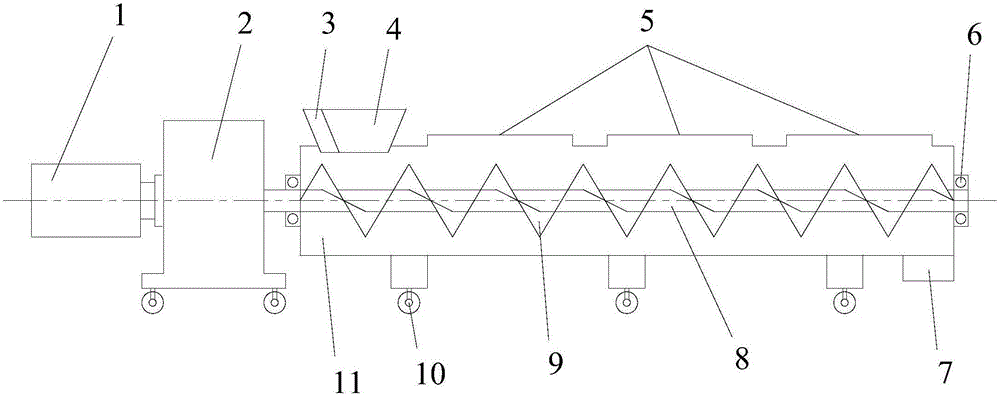 Belt-type blade spiral mixing conveyor