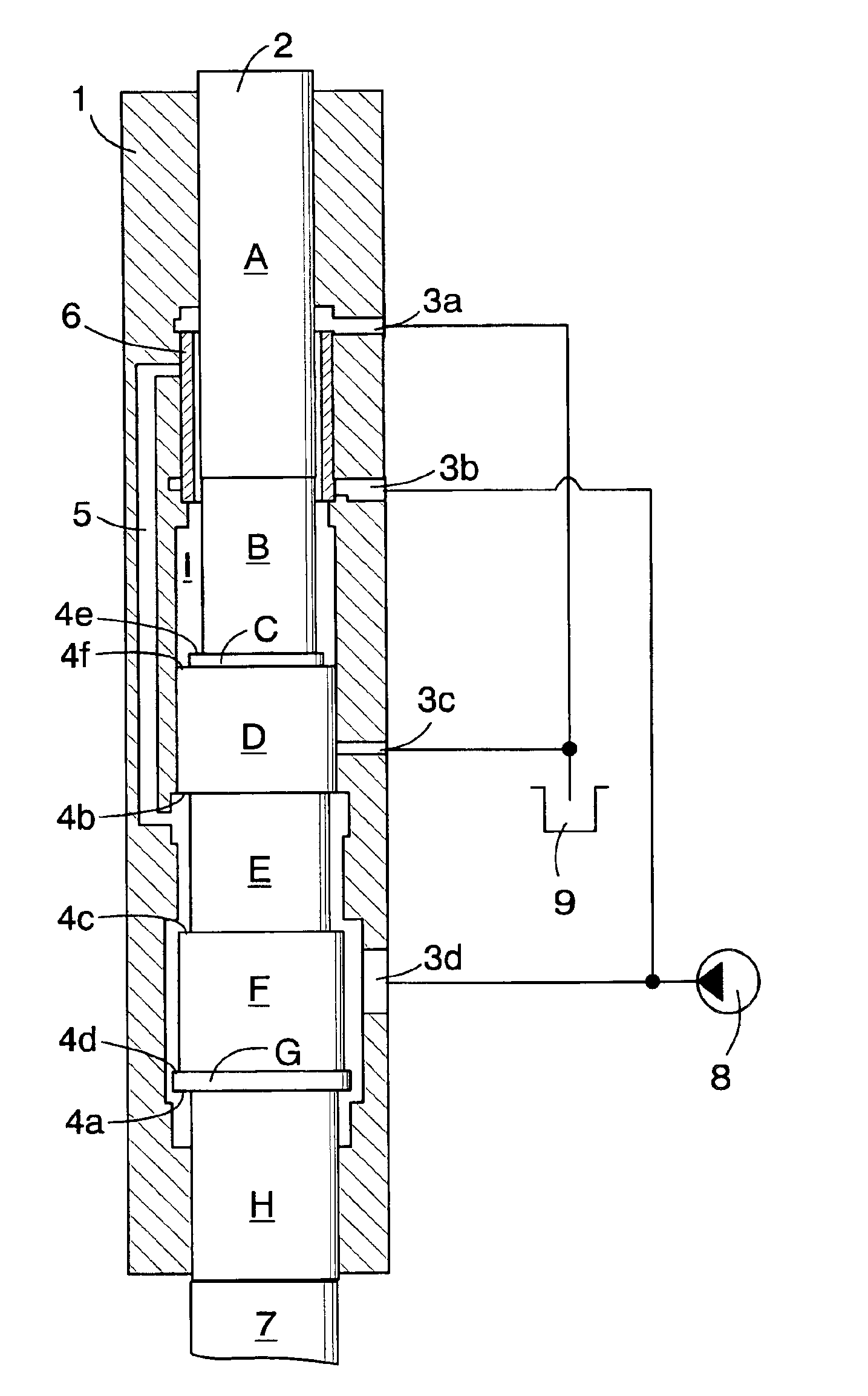 Method for controlling operating cycle of impact device, and impact device