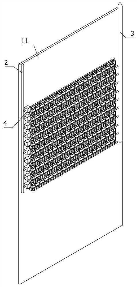 A water circulation system for plant growth on the exterior wall of a building