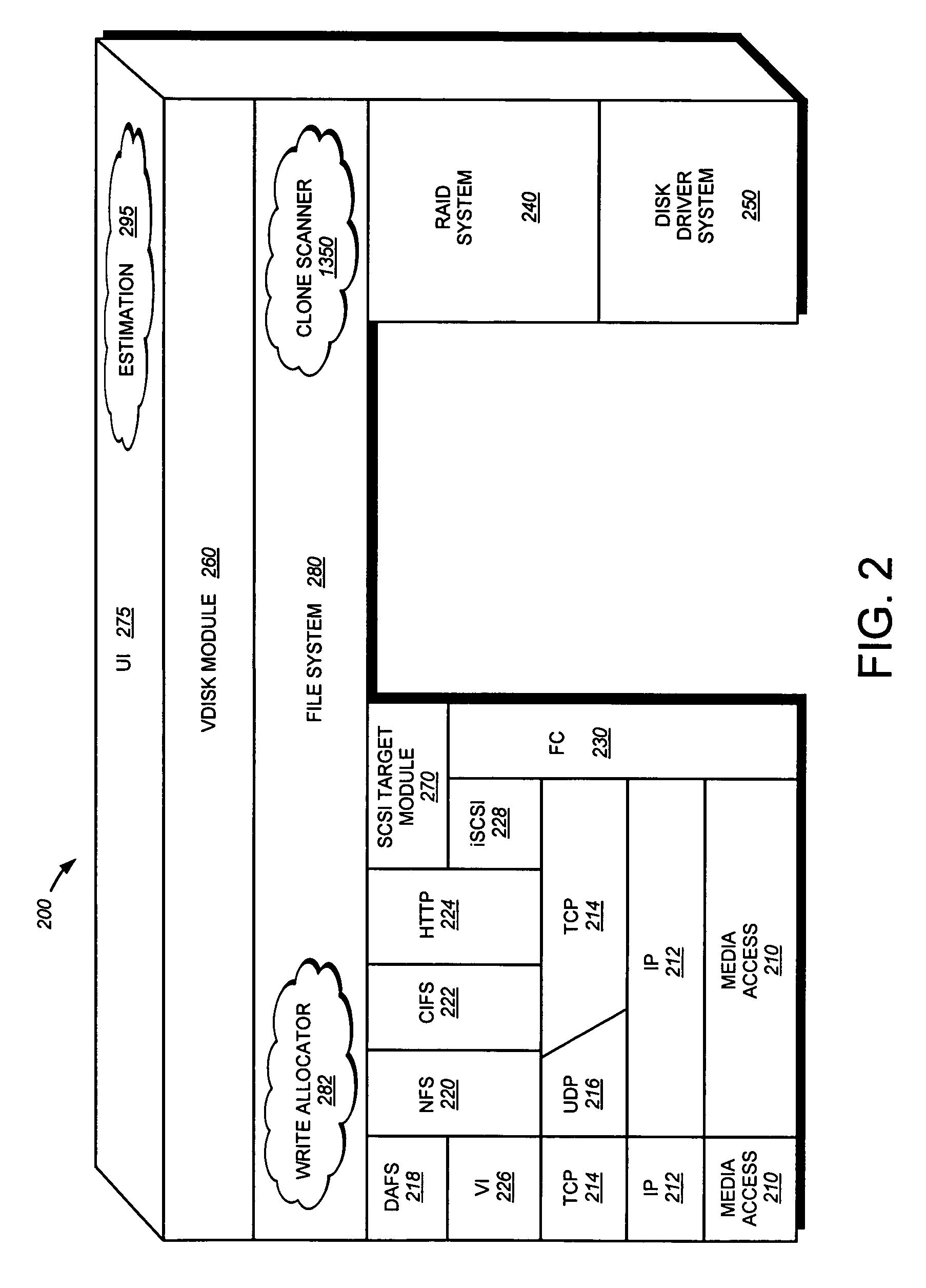 System and method for efficiently calculating storage required to split a clone volume