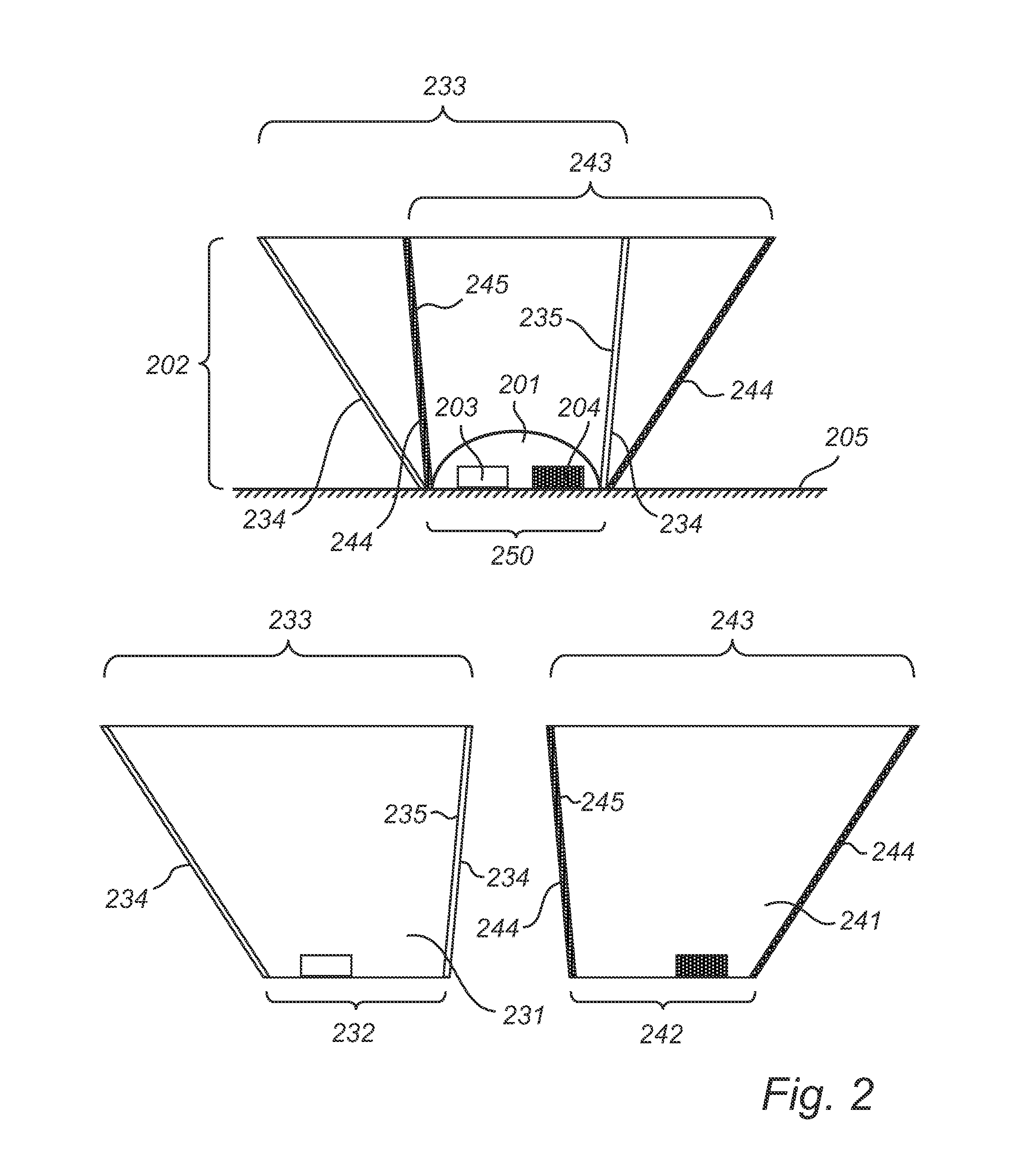 Light emitting device with collimating structure