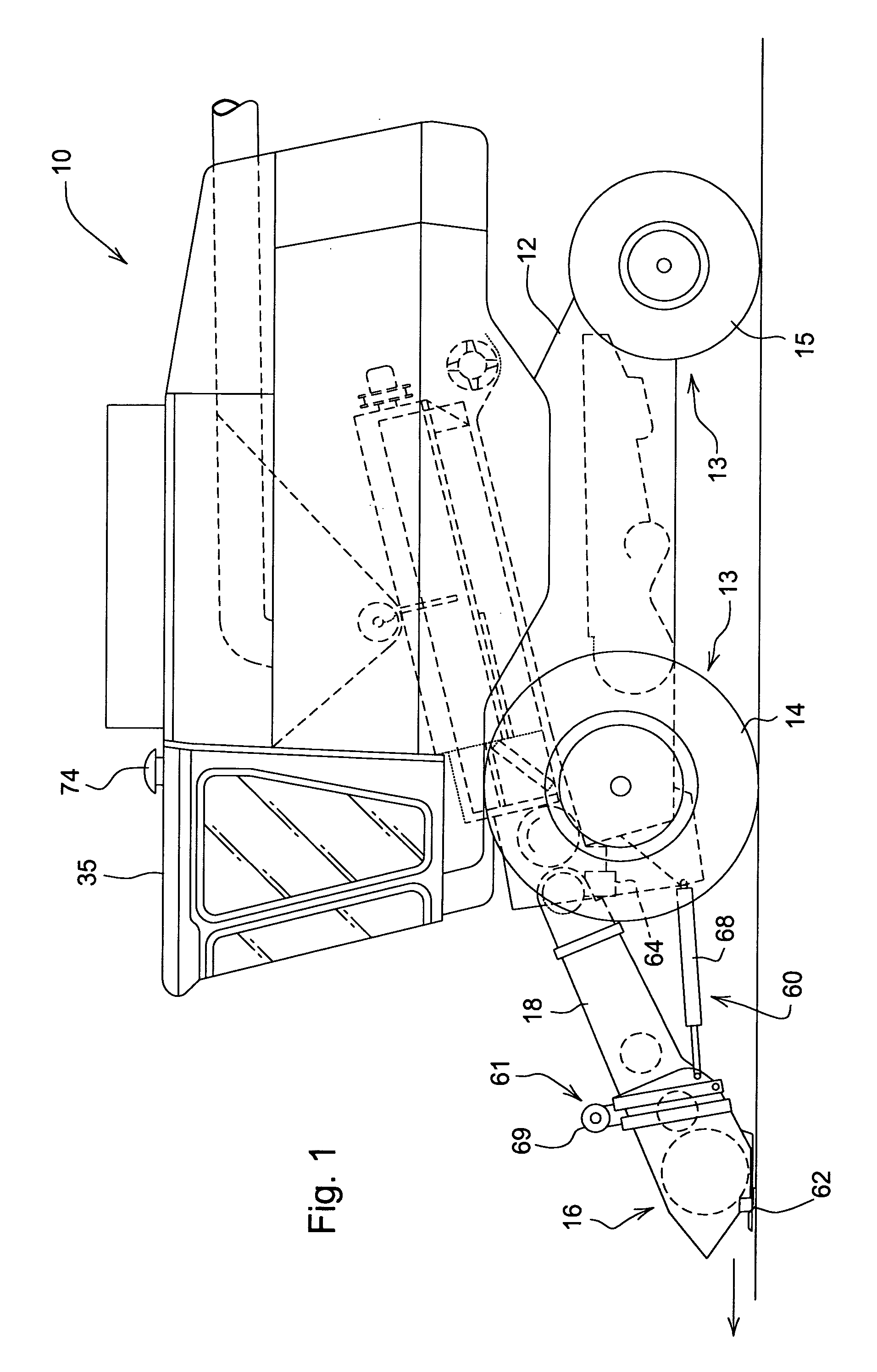 Controlling the position of an agricultural implement coupled to an agricultural vehicle based upon three-dimensional topography data