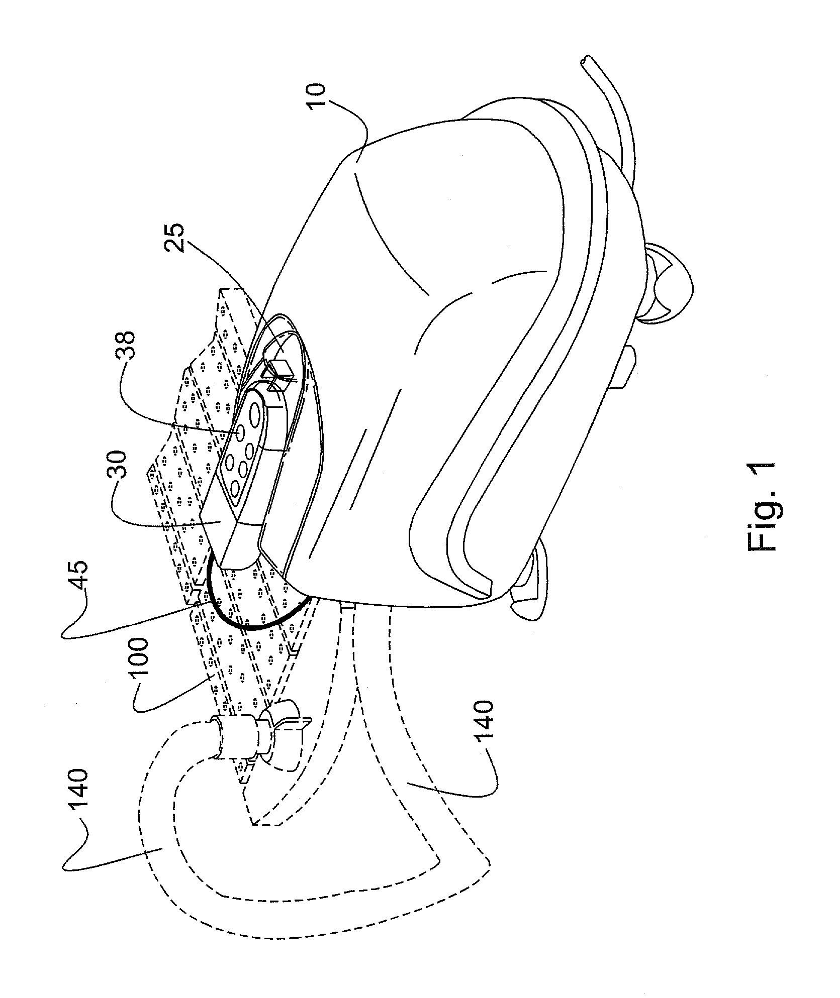 Remote control bath mat blower unit