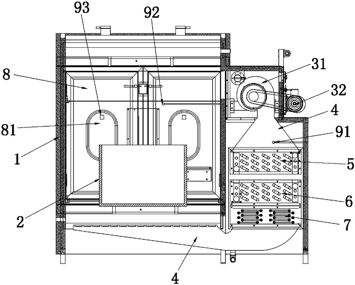 Aging treatment device for radiator aluminum profile