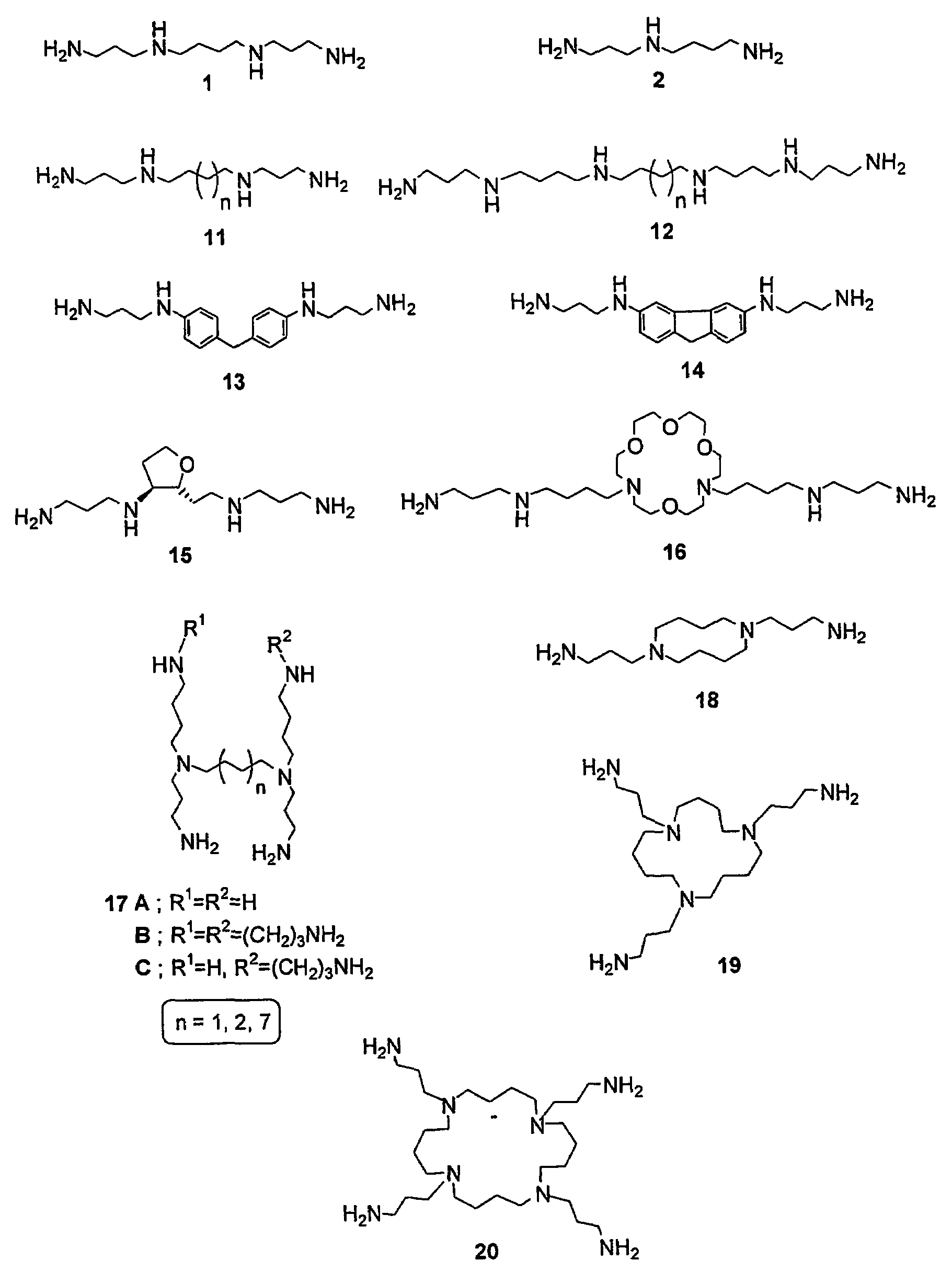 Polyamine conjugates with acidic retinoids and preparation thereof