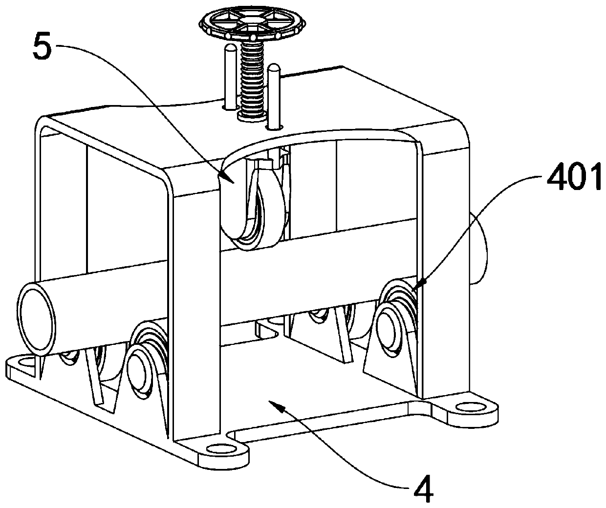 Pipe cutting device capable of preventing cutting pieces from falling off and collecting automatically