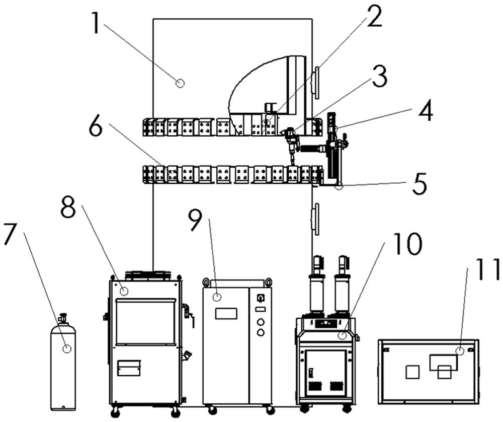 Large-current enclosed aluminum bus fitting terminal on-site repair device and repair method thereof