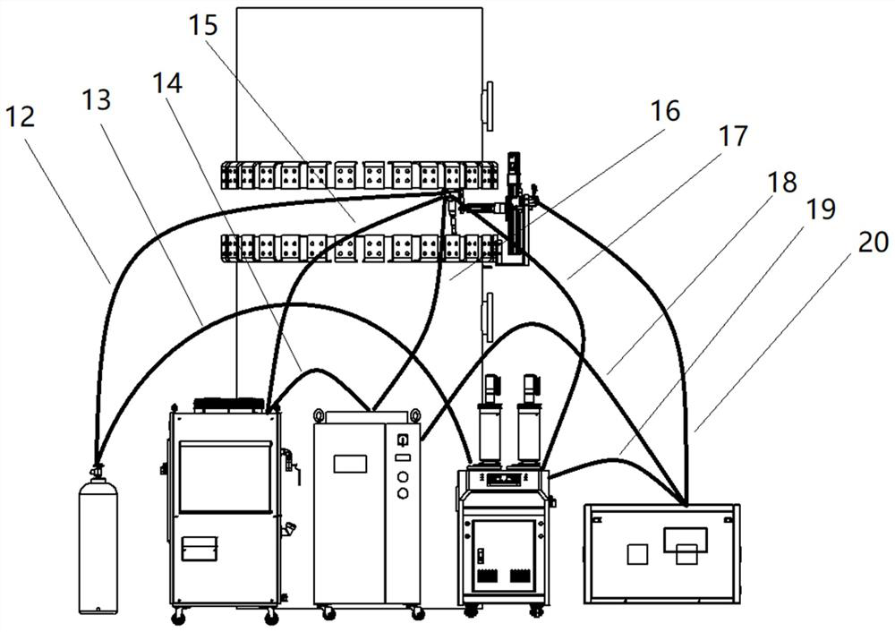 Large-current enclosed aluminum bus fitting terminal on-site repair device and repair method thereof