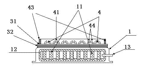 High-power LED (light-emitting diode) lamp module of chip-on-board