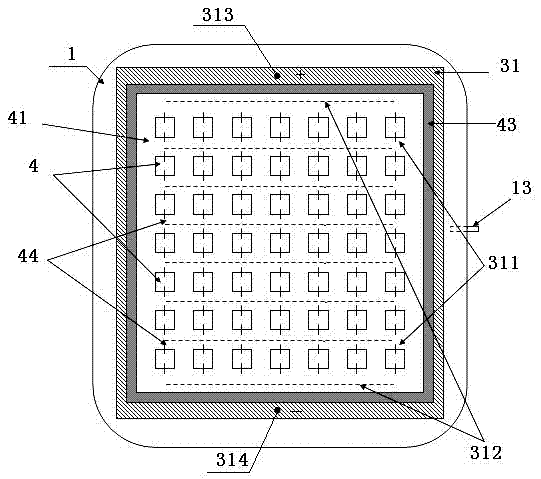 High-power LED (light-emitting diode) lamp module of chip-on-board