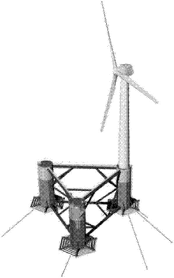 Tension-leg offshore floating wind turbine foundation capable of floating and being installed by self and installation method thereof