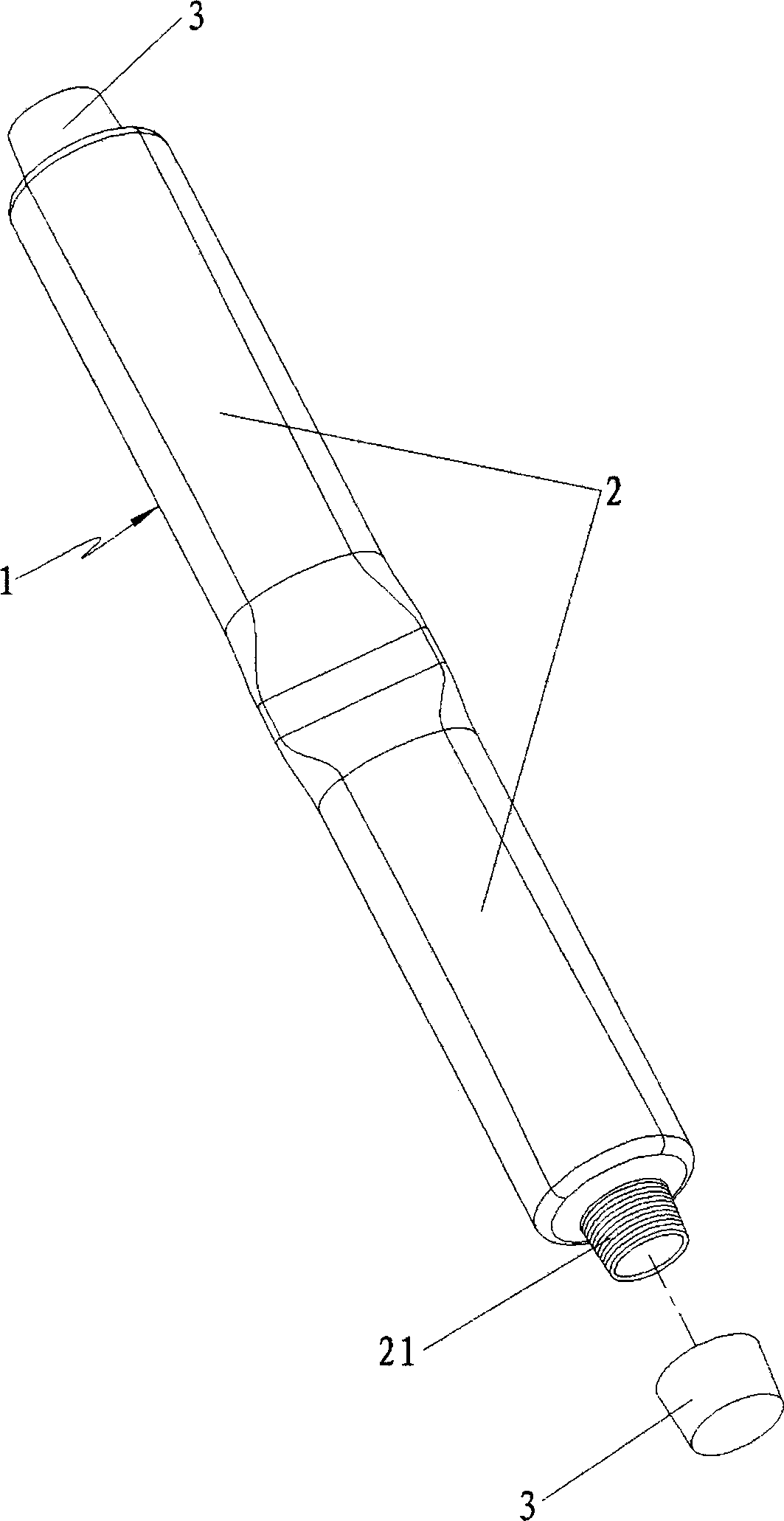 Hose container for accommodating toothpaste