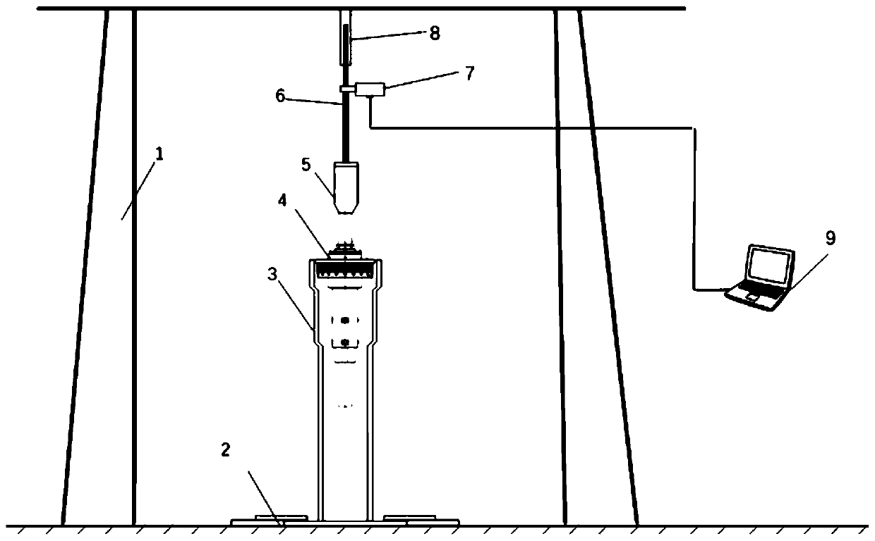 Deepwater surface conduit feeding tool function test experimental device and method