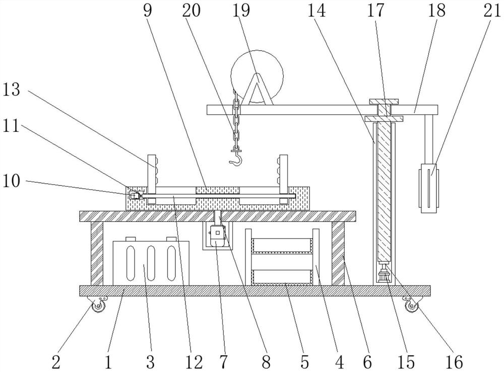 Machining table for electromechanical equipment