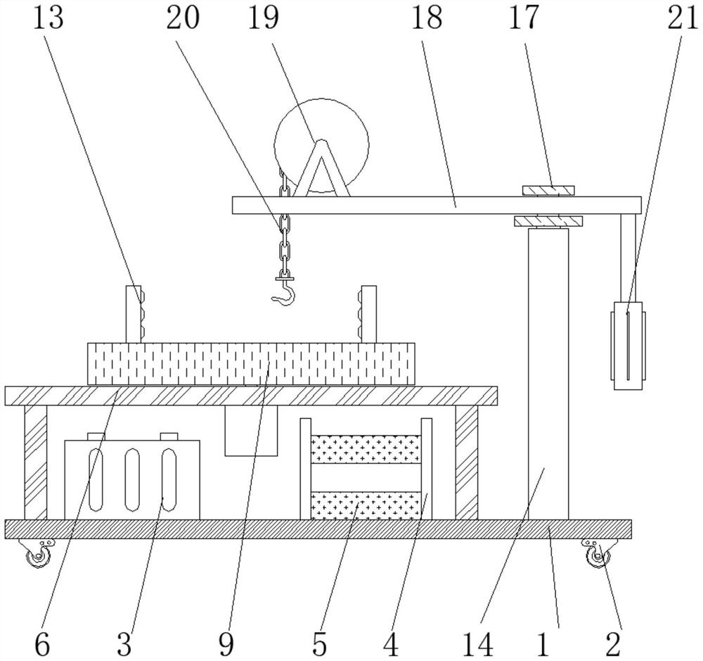 Machining table for electromechanical equipment