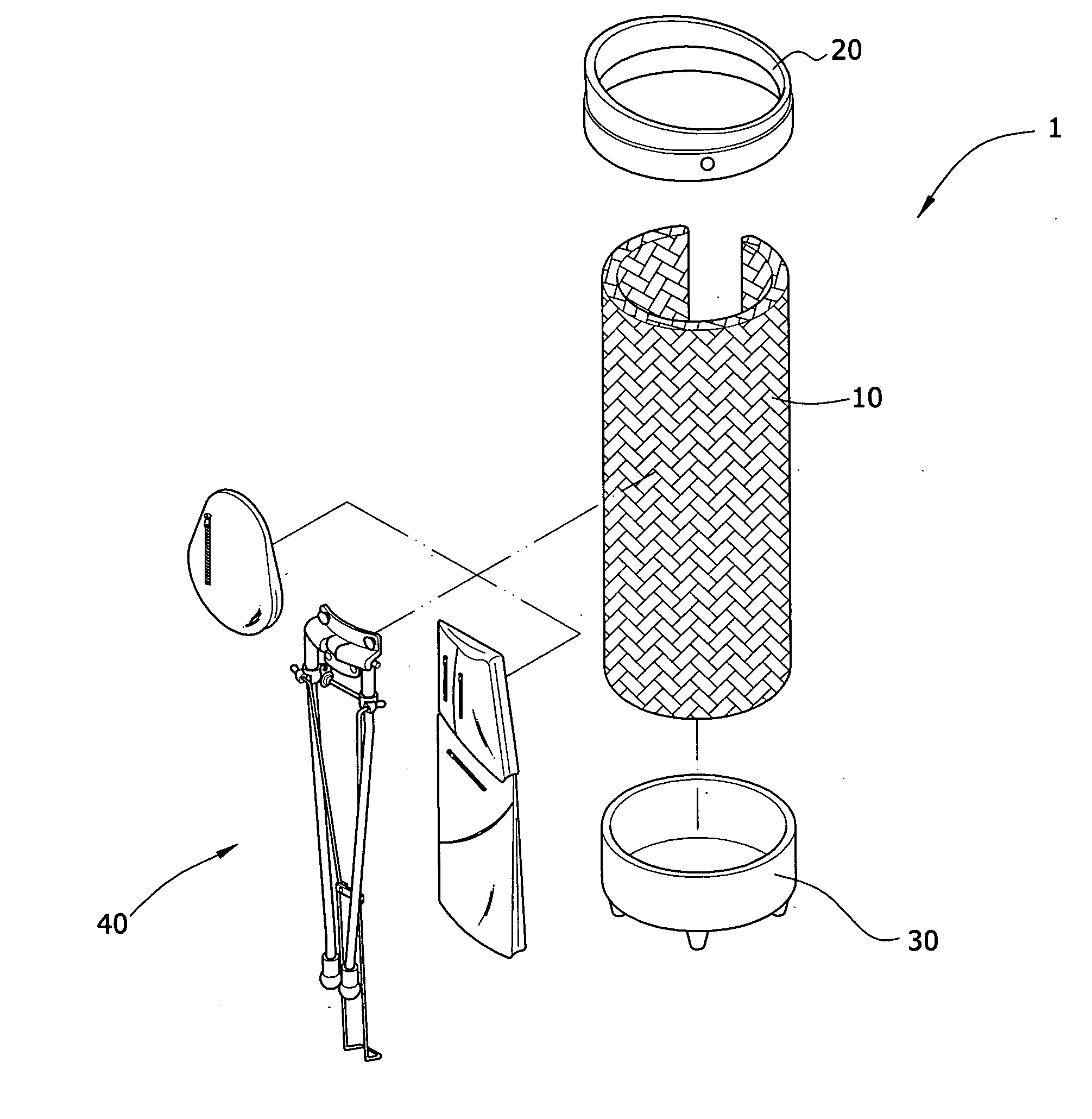 Golf bag structure