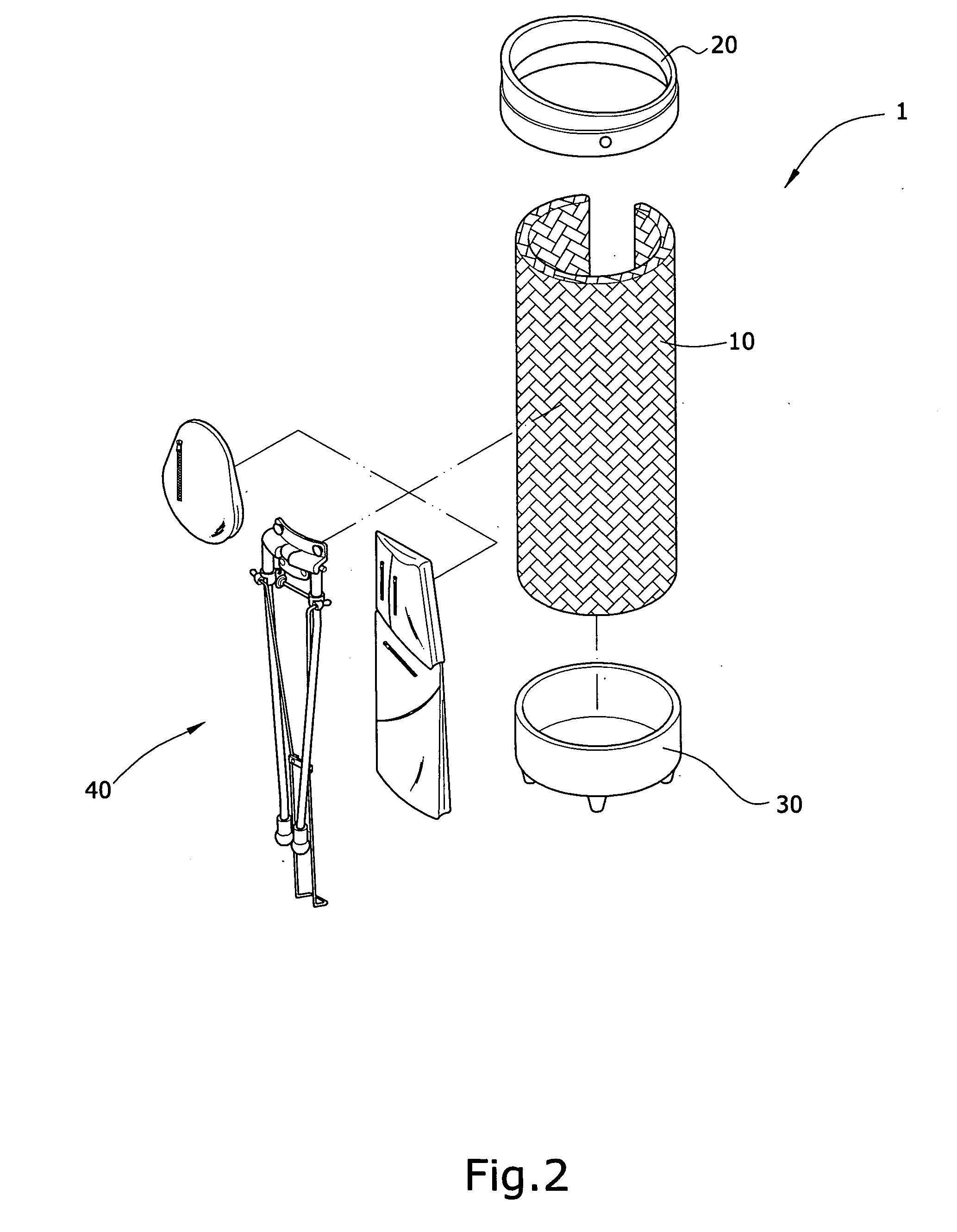 Golf bag structure