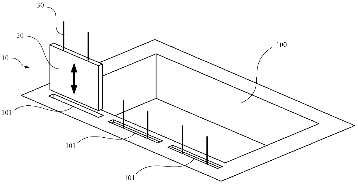 Gate lifting rope positioning tool