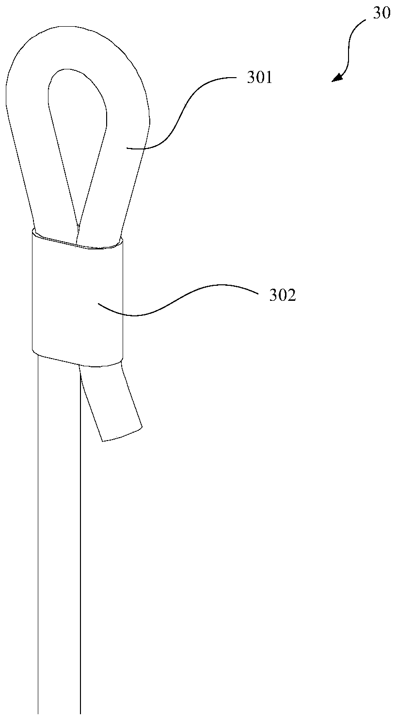 Gate lifting rope positioning tool