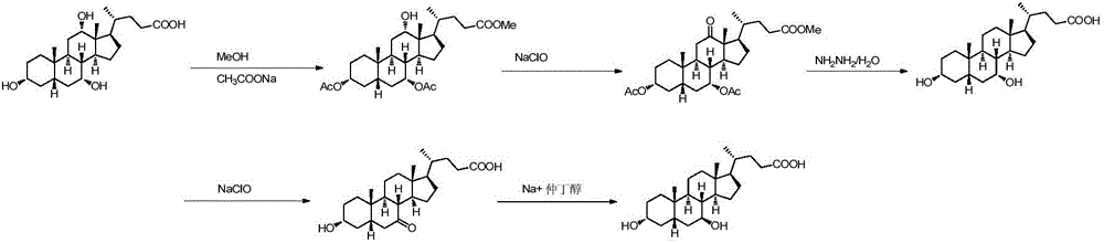 Chemical-enzymatic preparation of UDCA