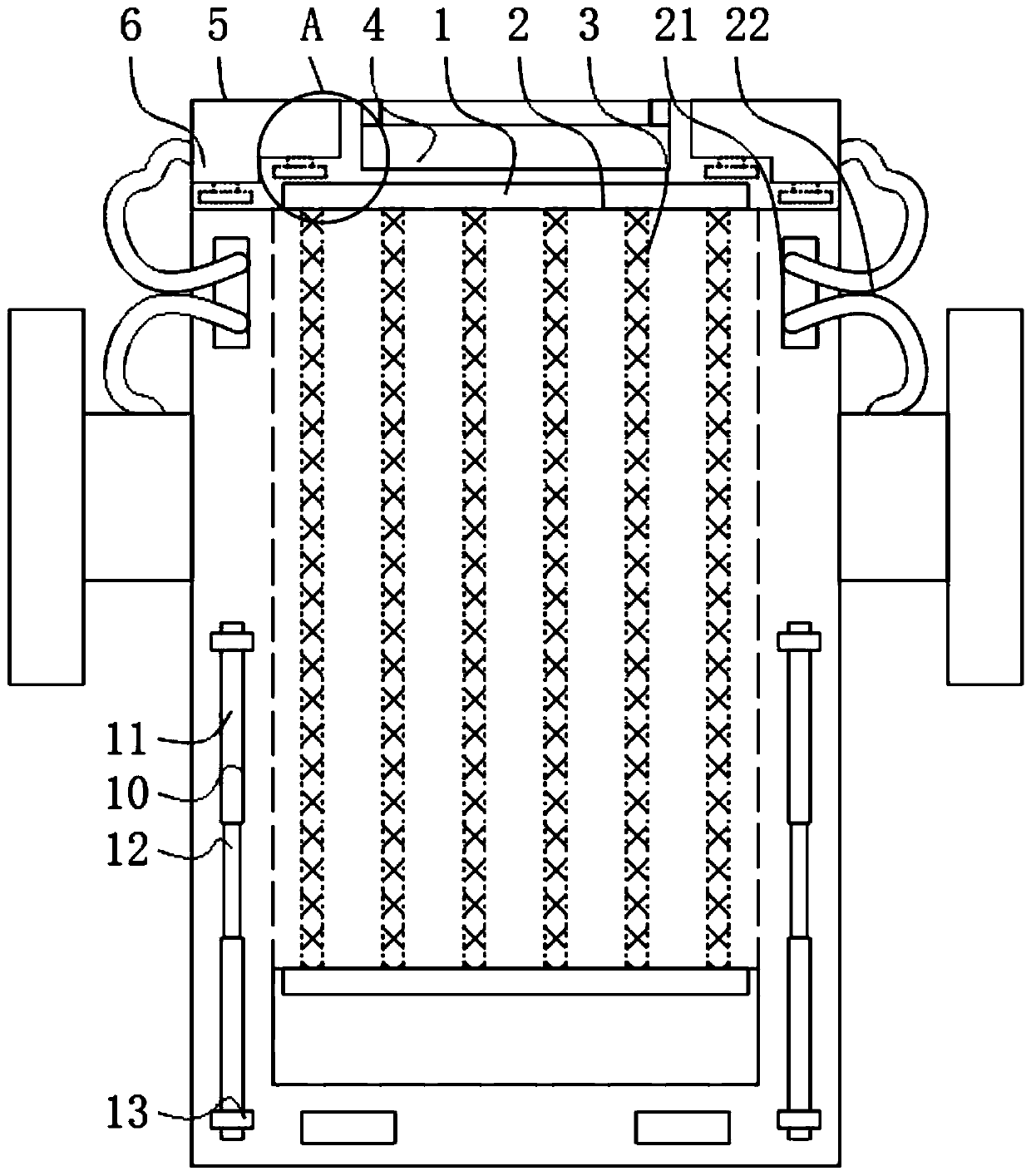 Filter device for manufacturing automobile coating glue