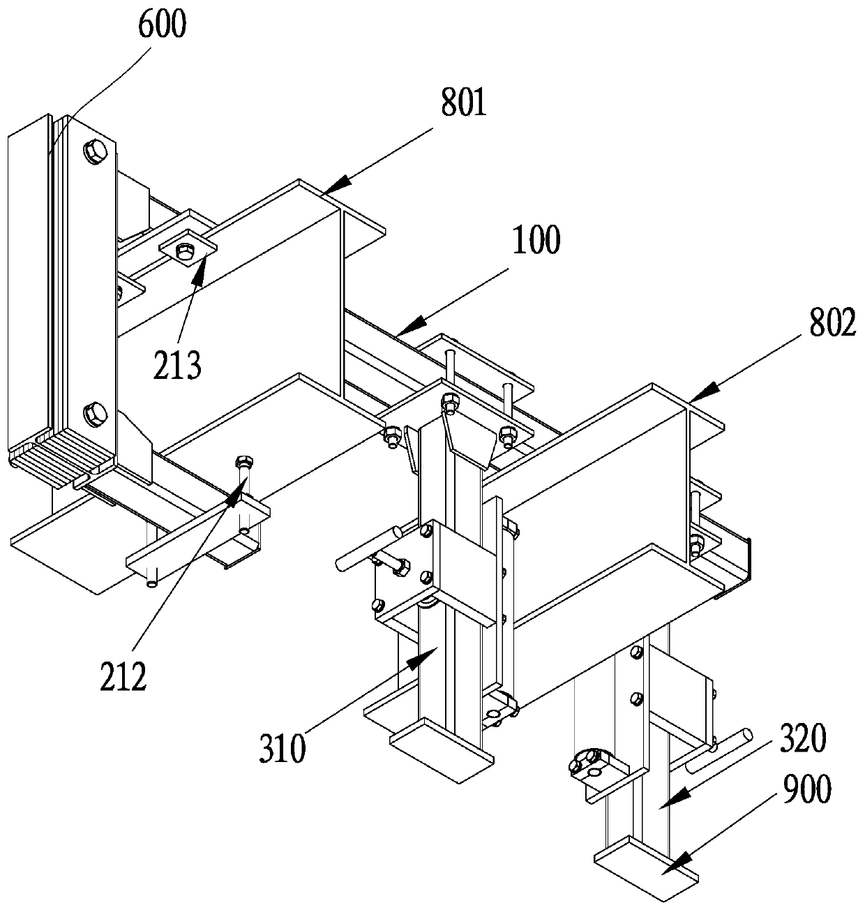 Adjustable fixture for structural mechanics test