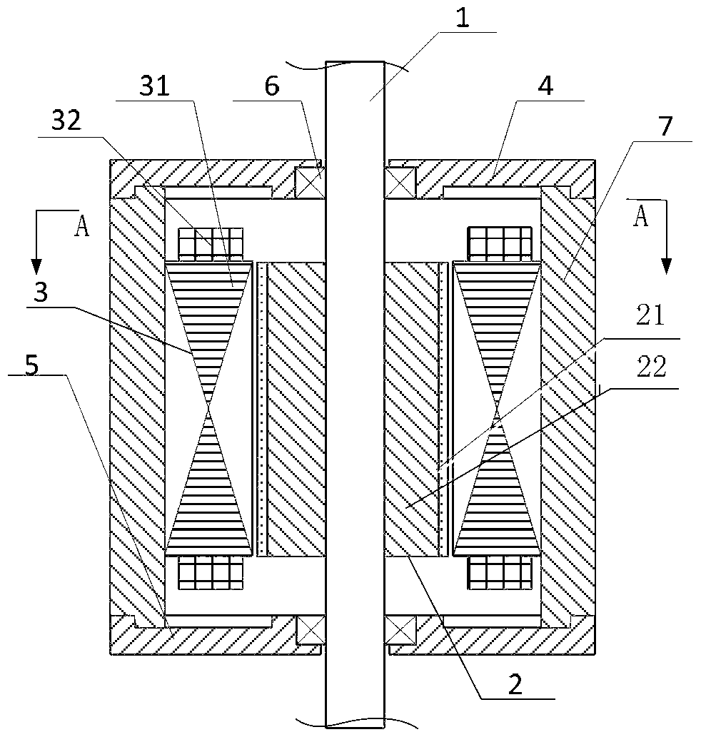 Low-inductance low loss PMSM