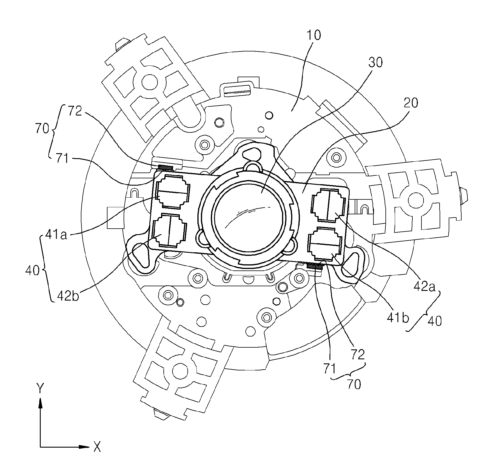 Method and apparatus for adjusting position of optical element