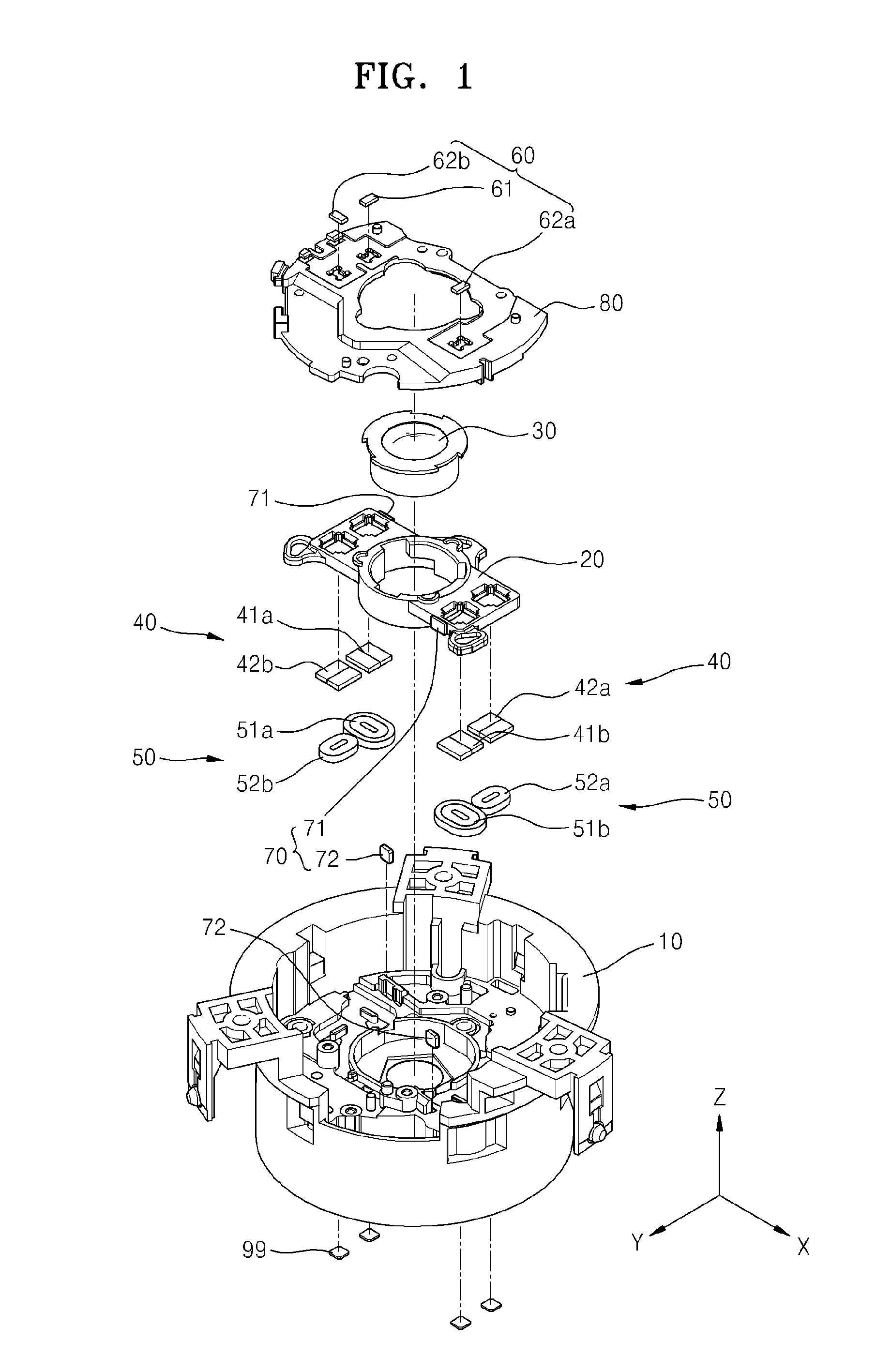 Method and apparatus for adjusting position of optical element