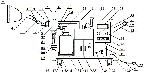 Breathing apparatus for internal medicine