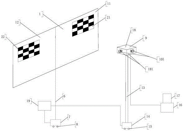 Multiple-fisheye-camera binocular calibration device and method