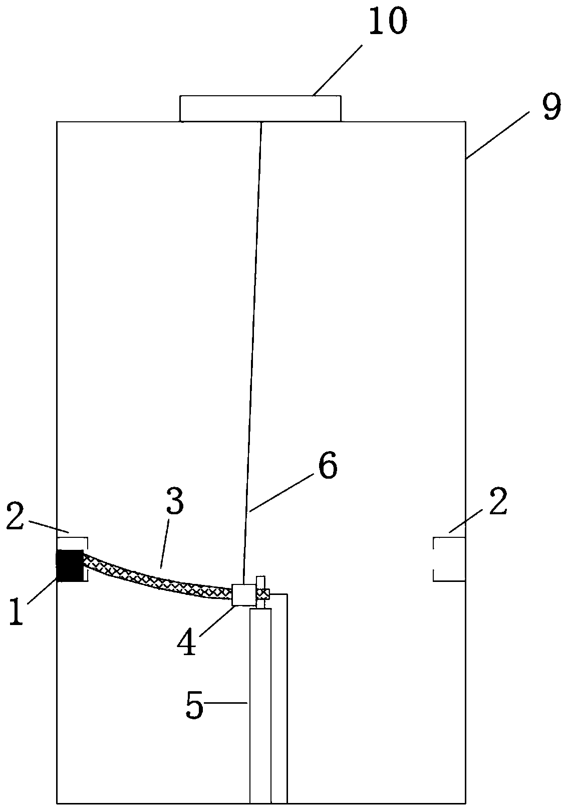 Gravity type slope monitoring device capable of feeding back angle signals instantly and operation method thereof