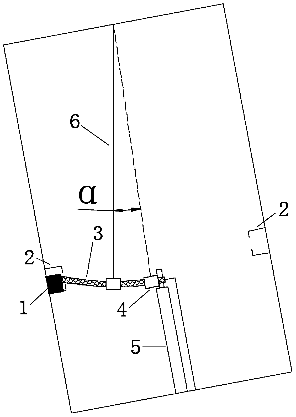 Gravity type slope monitoring device capable of feeding back angle signals instantly and operation method thereof