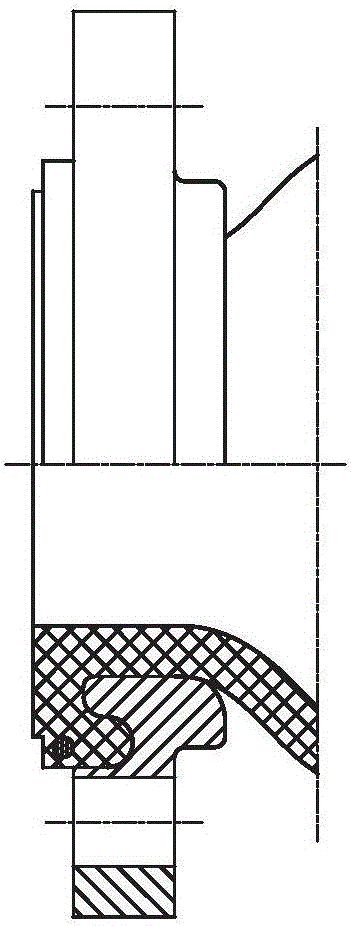 Large-diameter low-rigidity balancing flexible connecting tube for moveable flange and self-locking joint