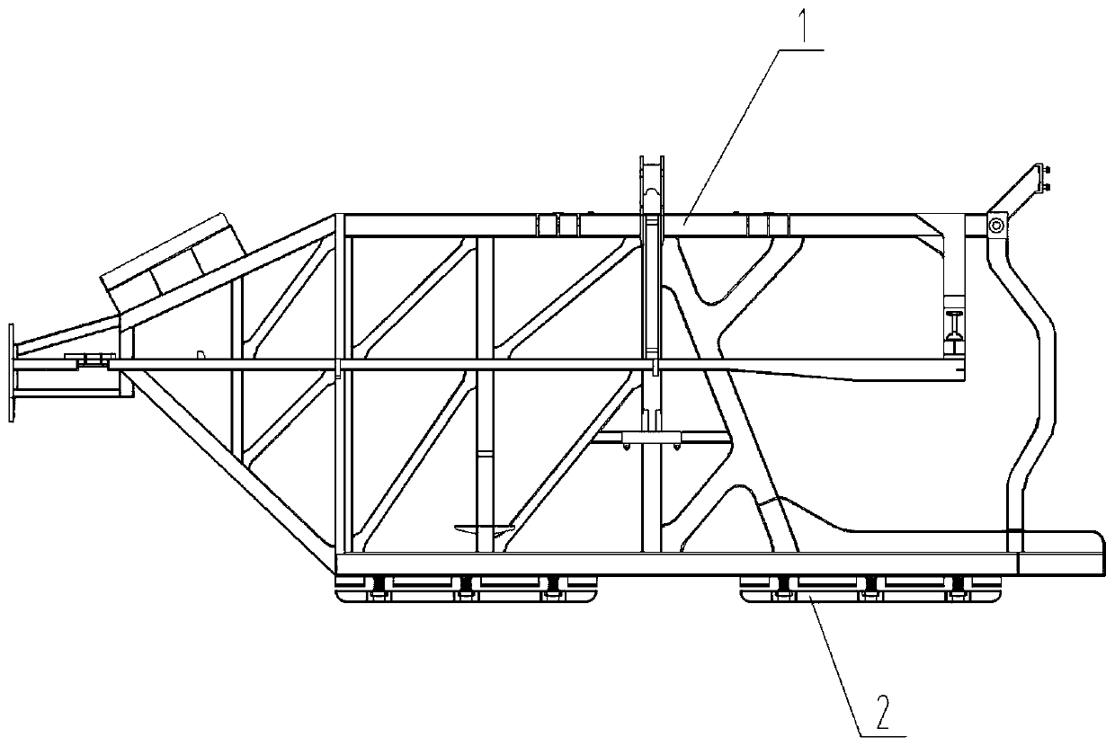 Bottom sitting device for manned submersible