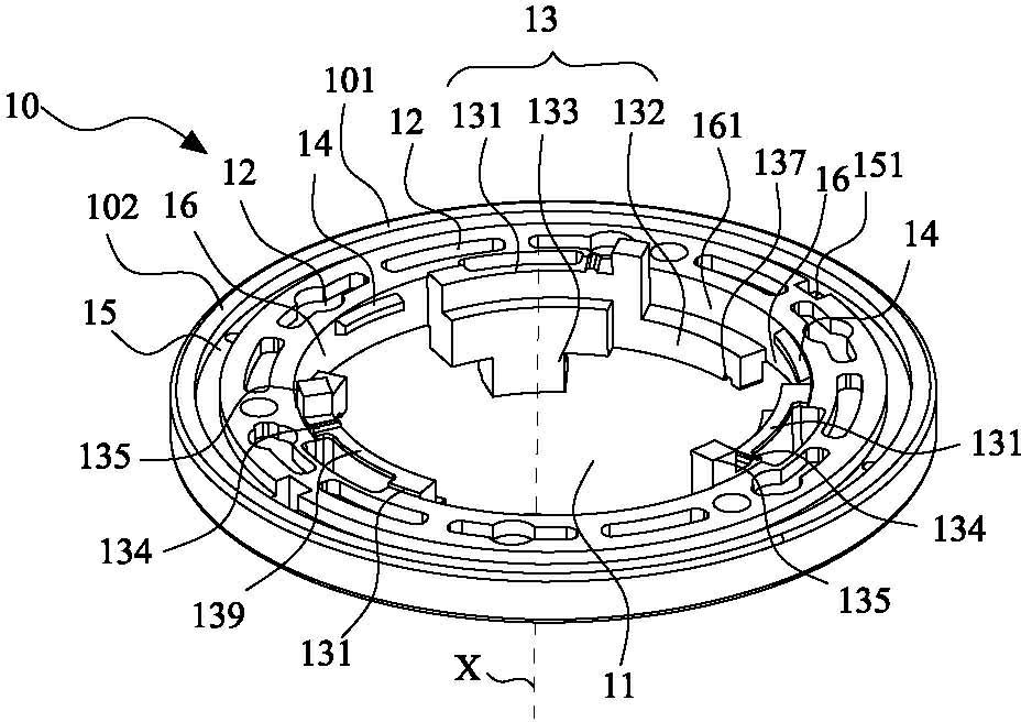 Water guide disk capable of being laminated up and down and continuously locked, and water guide disk set