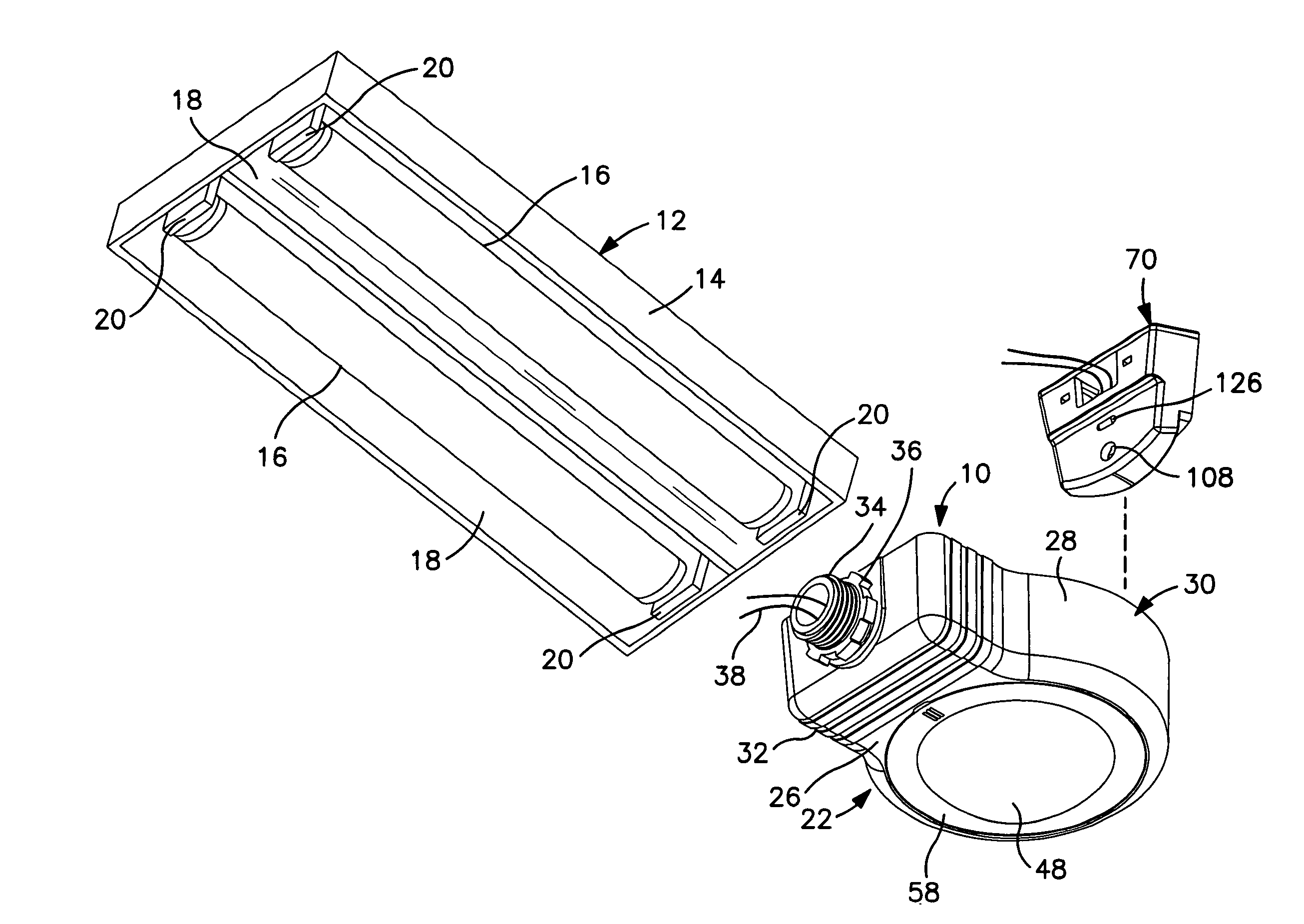 Occupancy sensor and override unit for photosensor-based control of load