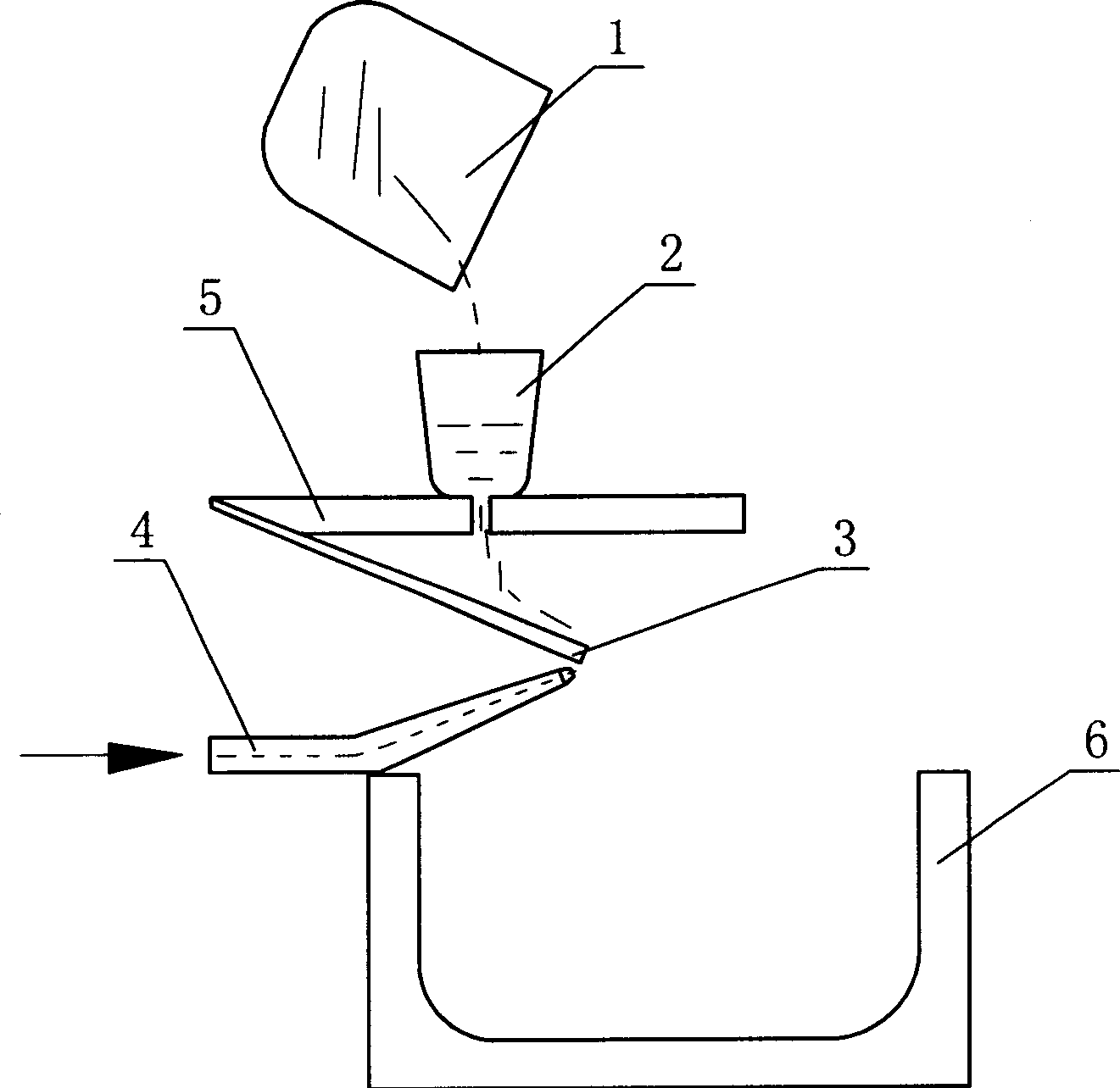 Liquid slag wind chilling treating method for improving high titanium type blast furnace slag particle property