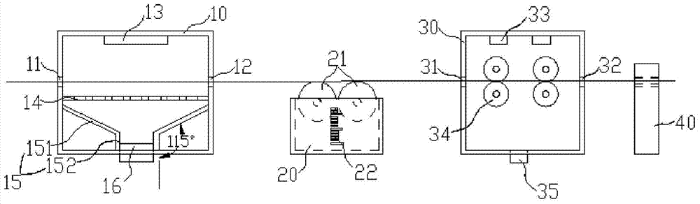 Bare wire washing device for enameled wires