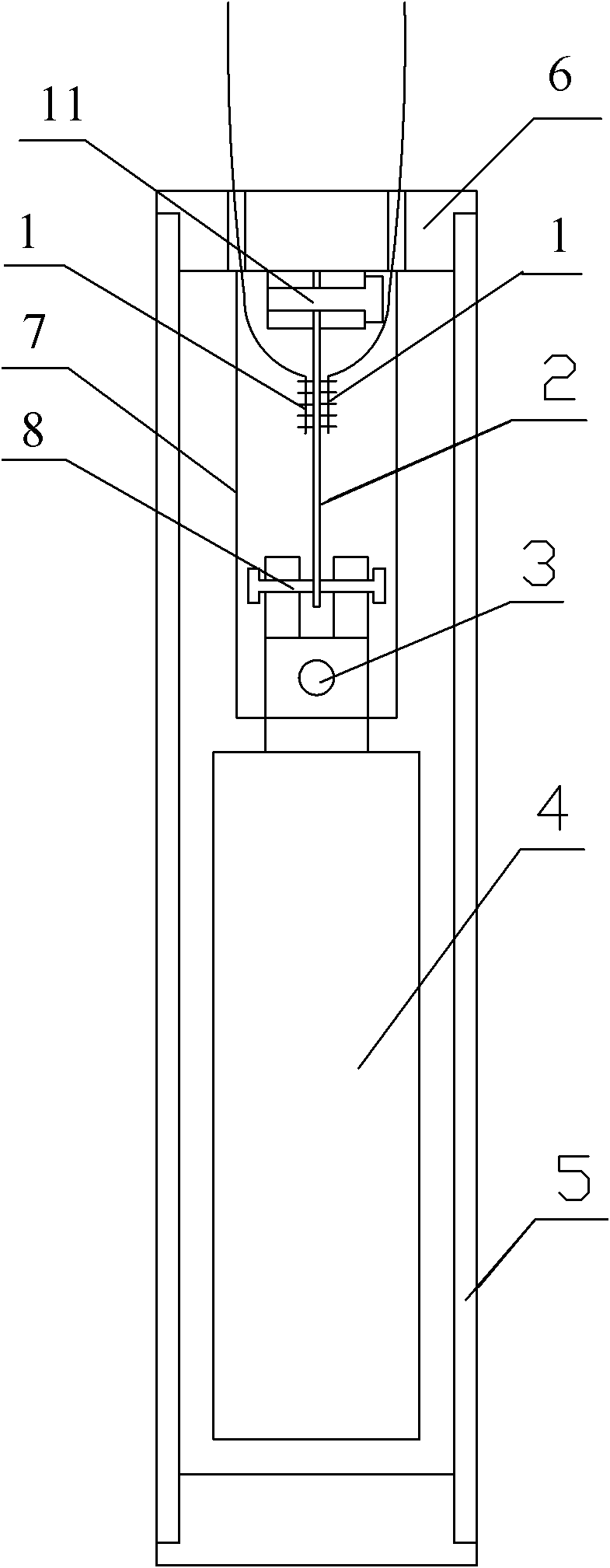 Pendulum bob-constant section beam fiber bragg grating dip angle sensor and calibration method