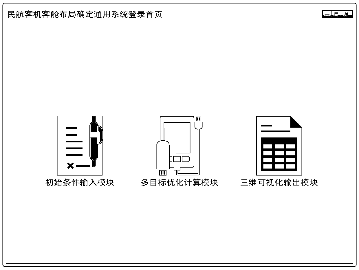 Civil aviation passenger plane passenger cabin layout scheme determination universal system and method based on multi-objective optimization algorithm