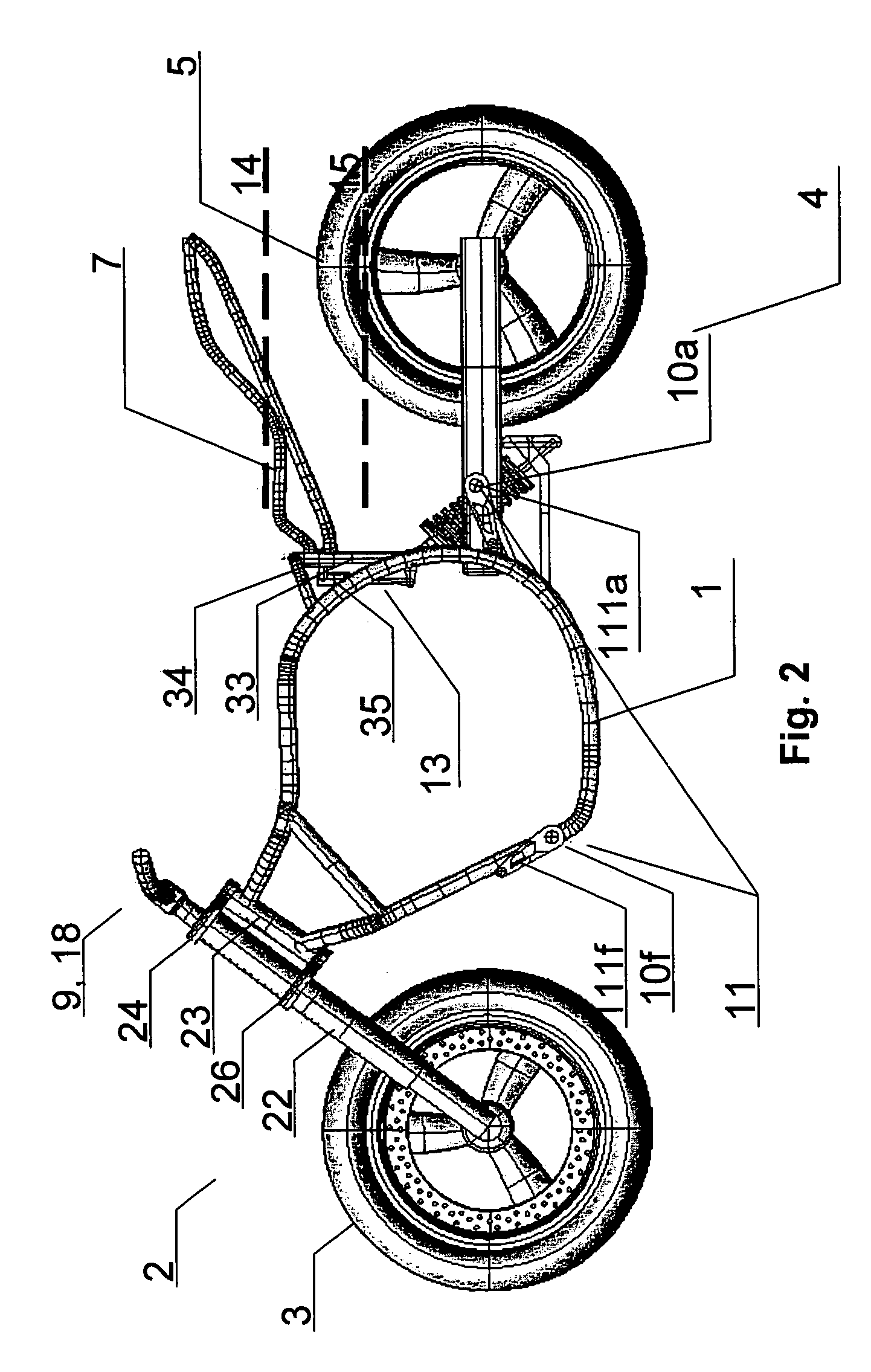 Motorcycle for adjustable riding postures