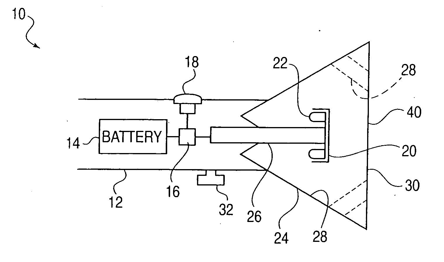 Light emitting diode (LED) flashlight