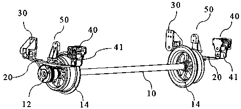 Rail trailer running part