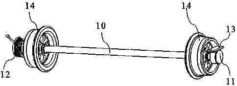 Rail trailer running part