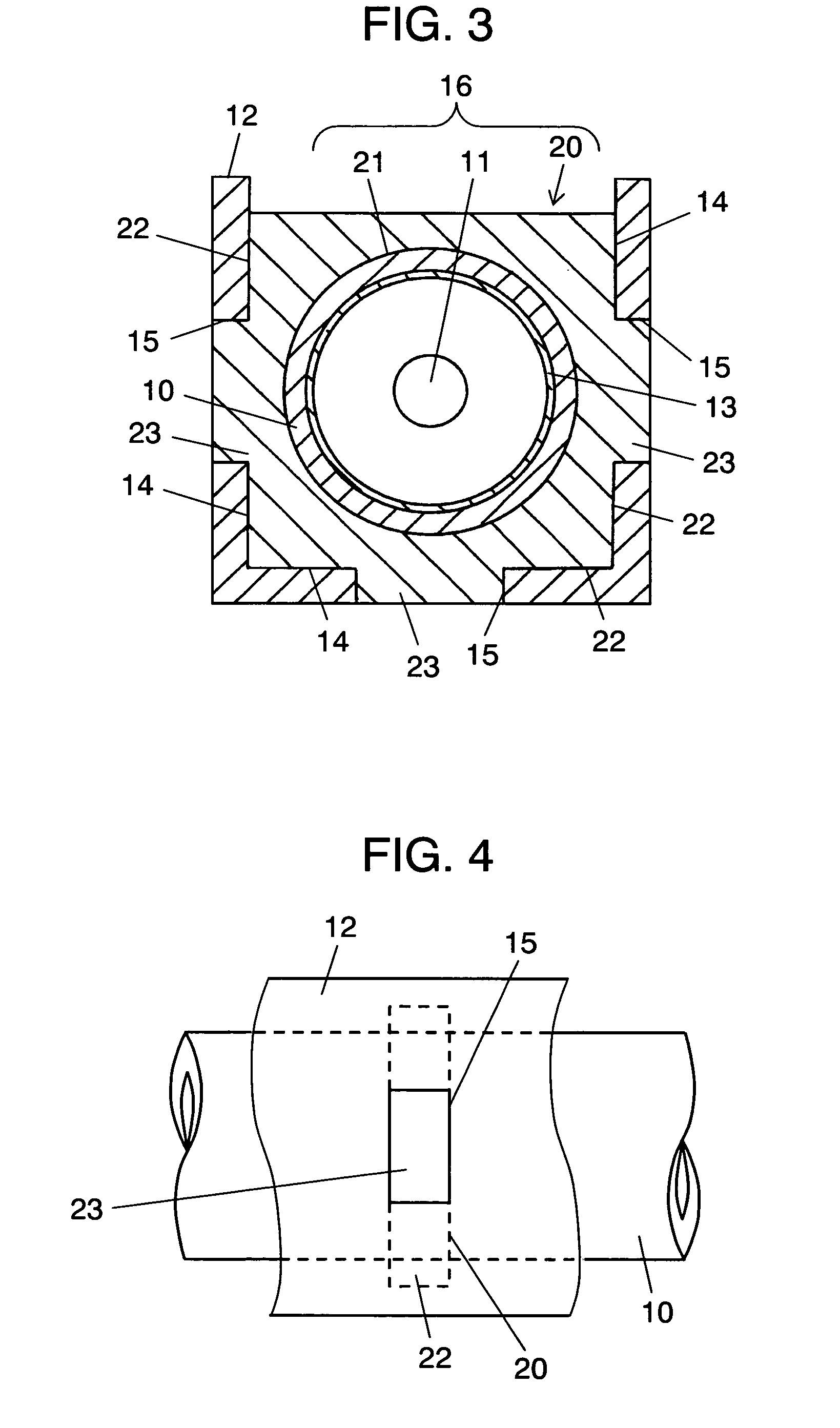 Discharge lamp device including an airtight container filled with a noble gas