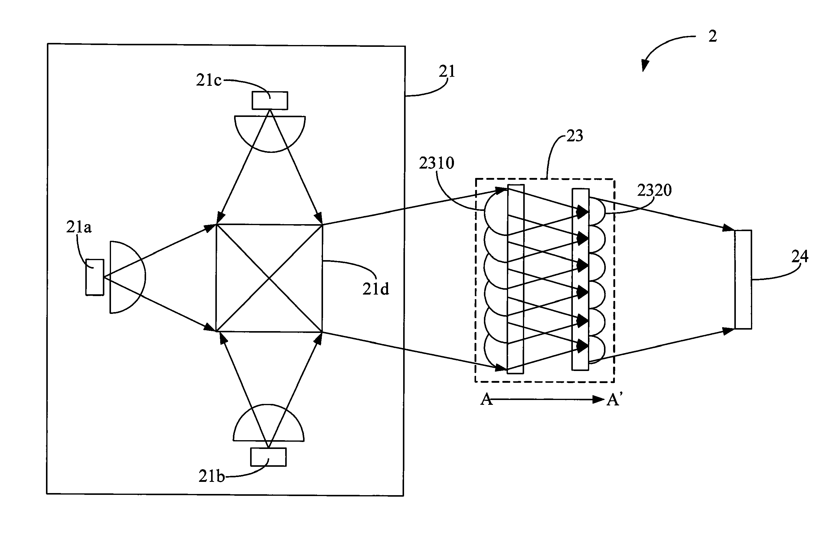 Lens array set and projection apparatus