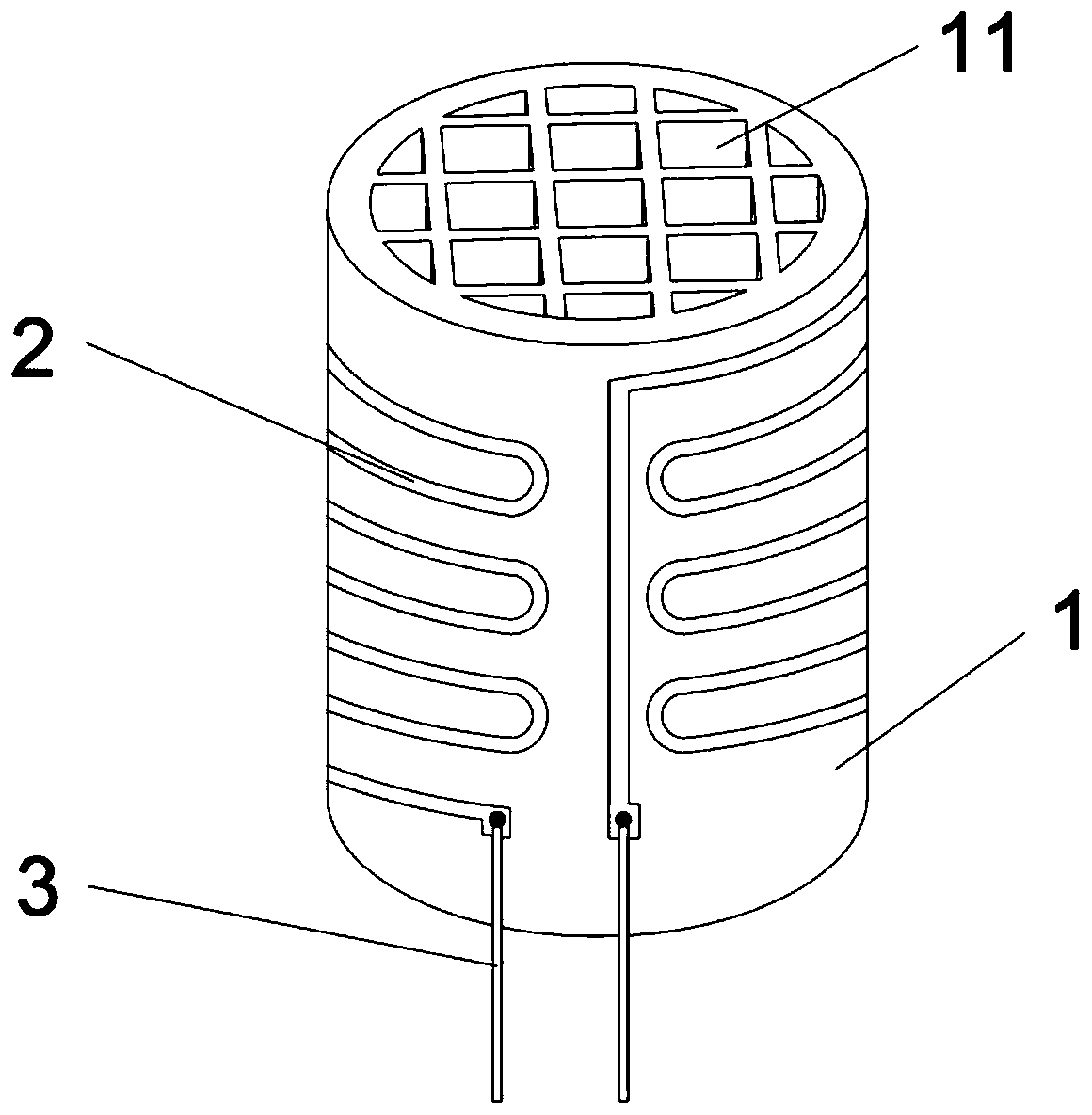 Aluminum oxide honeycomb ceramic heating element and preparation method thereof